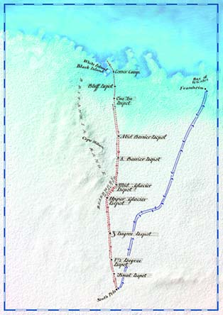 Scott of the Antarctic salt map artwork